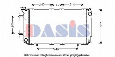 AKS DASIS 350009n -  Радиатор, охлаждение двигателя